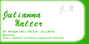 julianna malter business card